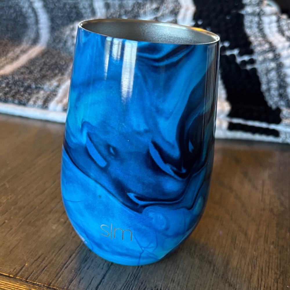 Simple Modern Spirit 12oz Wine Tumbler Stainless Steel Pattern: Ocean spirit cup
